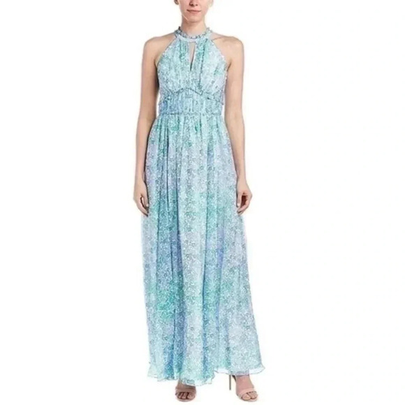 Shoshanna Printed Esther Maxi Halter Dress 2 - Picture 1 of 11